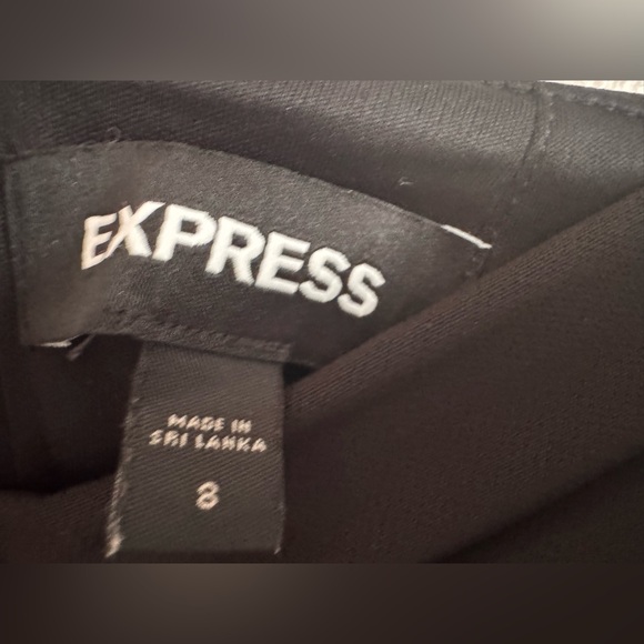 Express High Waist Pencil Skirt with Back Slit - Black - Picture 3 of 8